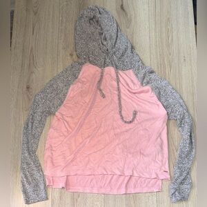 Victorias secret pink grey hoodie sweatshirt hooded sweater